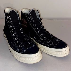 Converse Chuck 70s high top black suede size 8